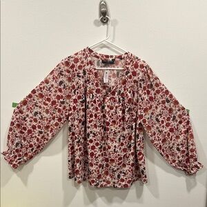 Lane Bryant Floral Print Mesh Women's Top